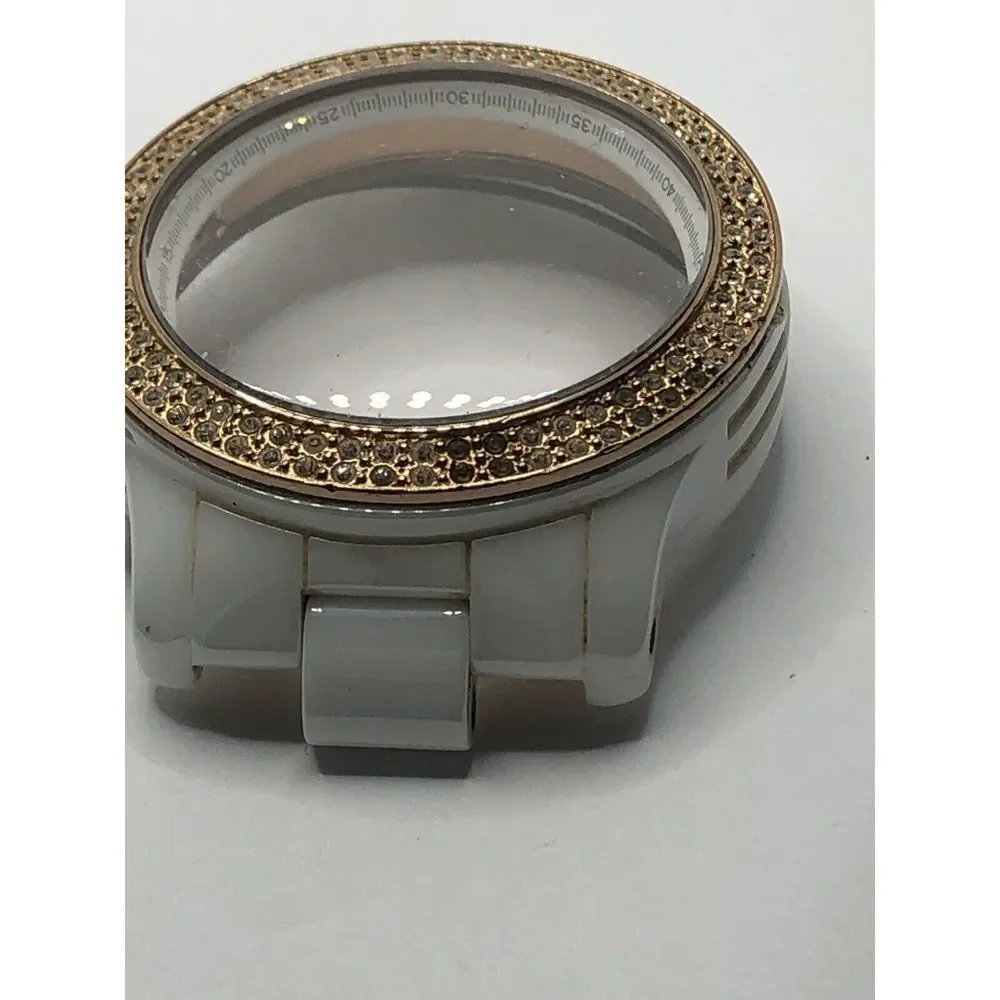Michael Kors Watch Parts Case Only 40mm White Ceramic W/Crystal GY370